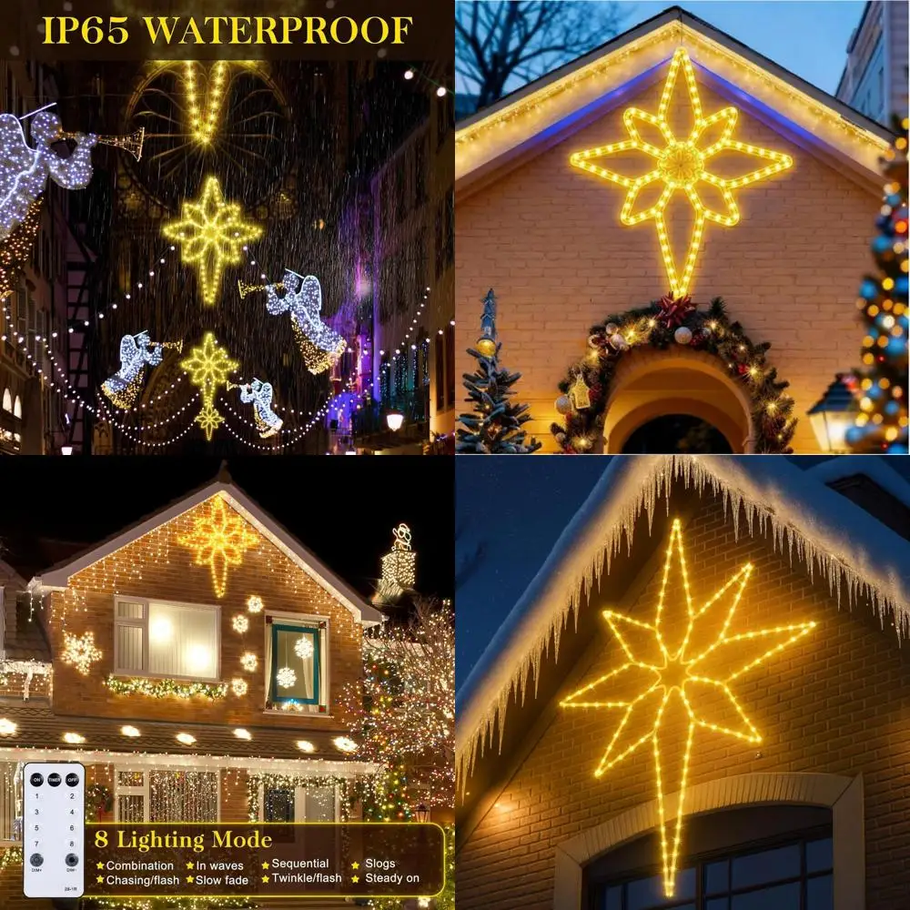 Большие 43x32 светодиодные рождественские огни Bethlehem Star на открытом воздухе для окна, 125 лампочек, таймер и 8 режимов, декор для рождественского искусства
Большие 43x32 светодиодные рождественские огни Bethlehem Star на открытом воздухе для окна, 125 лампочек, таймер и 8 режимов, декор для рождественского искусства