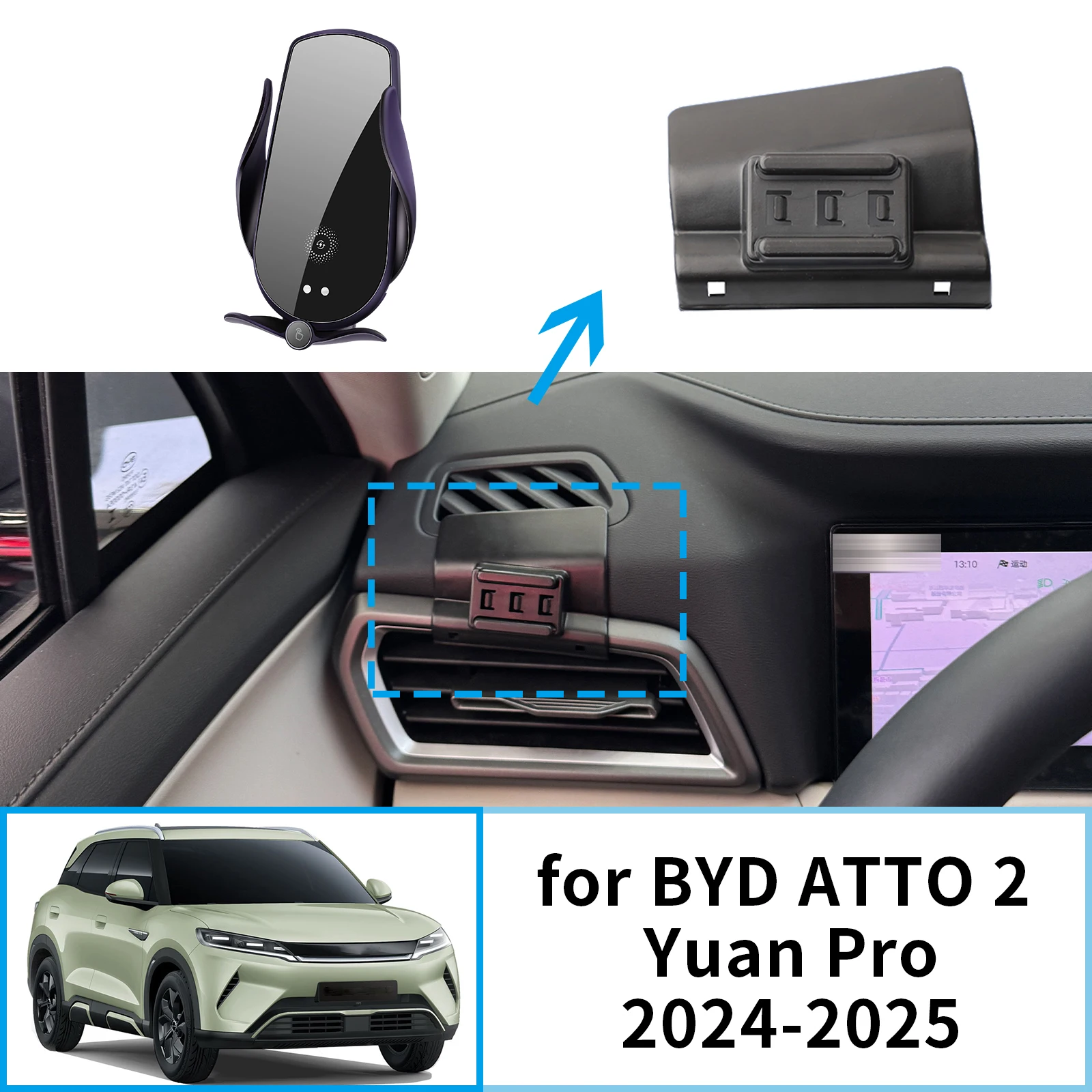 for BYD ATTO 2 Yuan Pro 2024 2025 Car Mobile Phone Holder Accessories GPS Bracket Navigation Stand Auto 
for BYD ATTO 2 Yuan Pro 2024 2025 Car Mobile Phone Holder Accessories GPS Bracket Navigation Stand Auto
