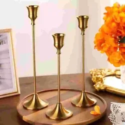 Set of 3 Vintage Elegant Metal and Aluminum Tabletop Candle Holders, Suitable for Wedding Anniversary, Home and Hotel Decoration Set of 3 Vintage Elegant Metal and Aluminum Tabletop Candle Holders, Suitable for Wedding Anniversary, Home and Hotel Decoration