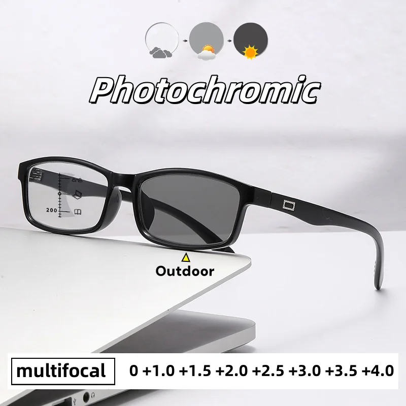Intelligent Multi Focus Photochromic Presbyopia Glasses, Fashionable Square Small Frame Anti Blue Light Glasses Diopter To +4.0
Intelligent Multi Focus Photochromic Presbyopia Glasses, Fashionable Square Small Frame Anti Blue Light Glasses Diopter To +4.0