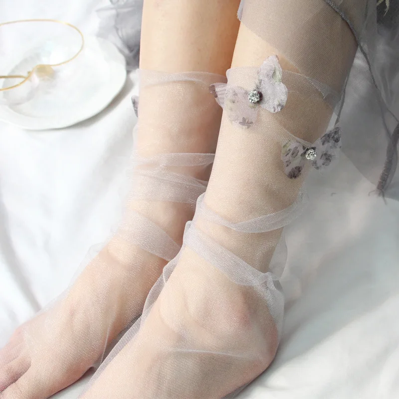 Flower TITI 3D Butterfly Layered Socks - Sheer Mesh Fairy Core Stacked Socks for Spring/Summer Ethereal Boho Style
Flower TITI 3D Butterfly Layered Socks - Sheer Mesh Fairy Core Stacked Socks for Spring/Summer Ethereal Boho Style