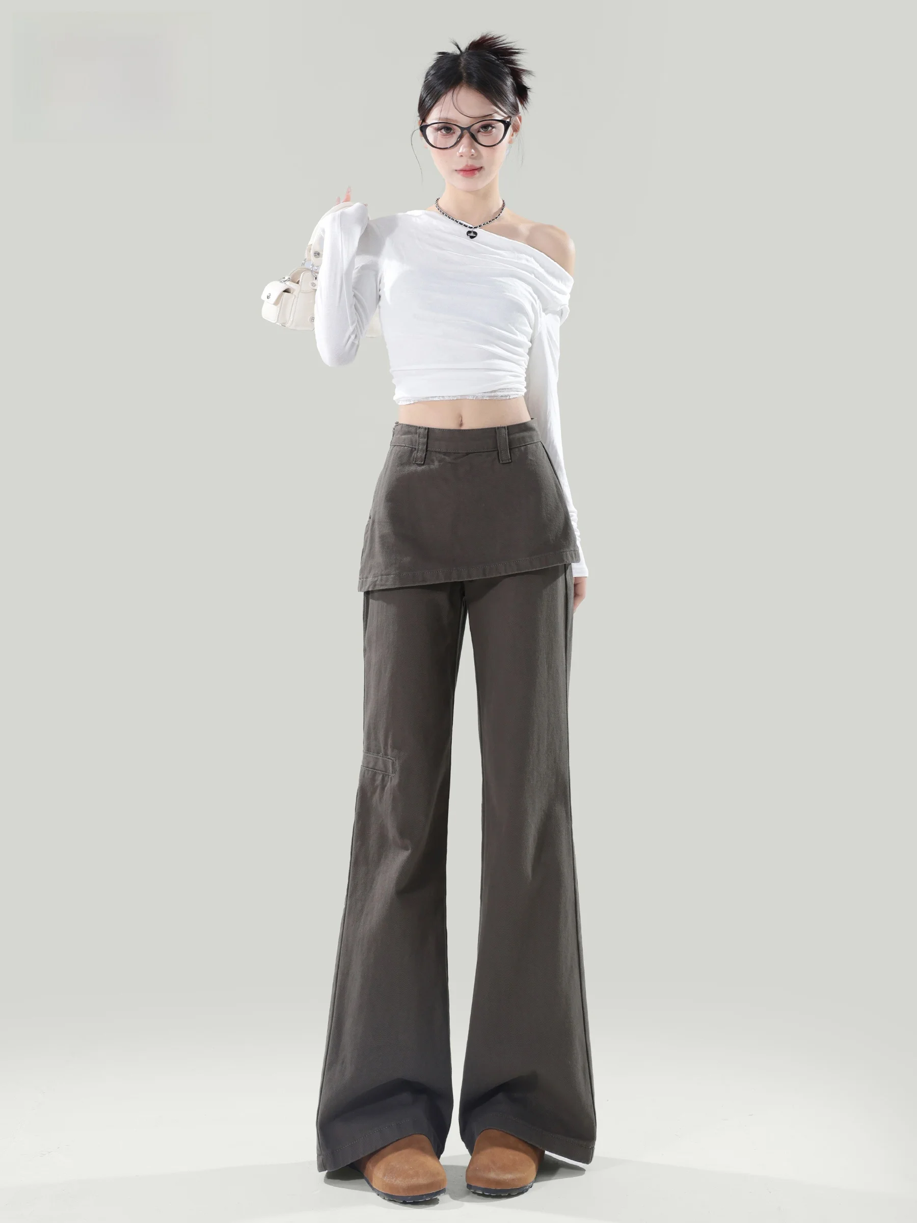 High Waist Wide Leg Casual Pants Women's Layered Loose Drapey Bell Bottom Long Trousers Autumn Winter New Design Sensation
High Waist Wide Leg Casual Pants Women's Layered Loose Drapey Bell Bottom Long Trousers Autumn Winter New Design Sensation