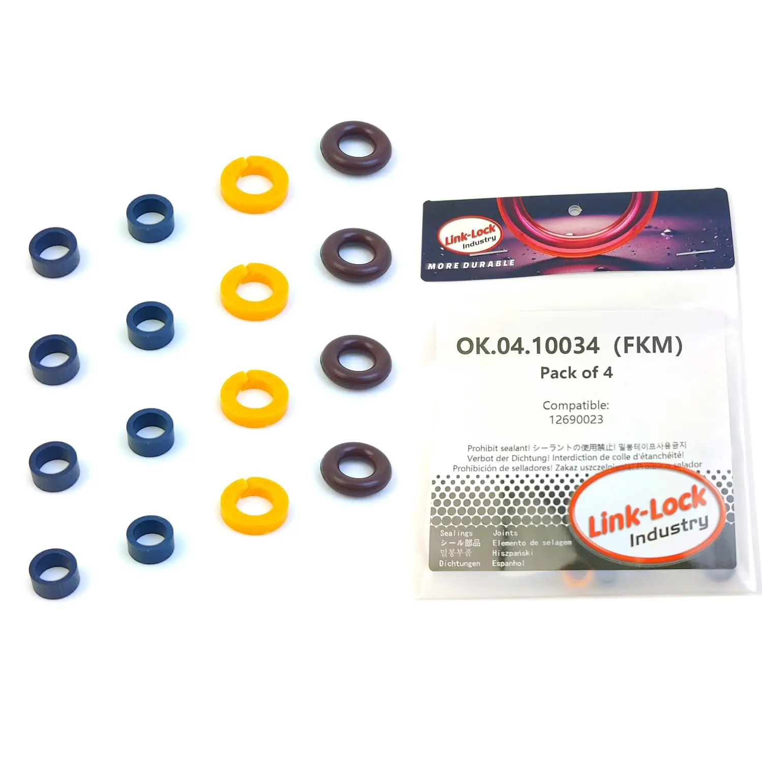 LINK-LOCK 4Set OK.04.10034 fuel injector repair kit 12690023 with FKM Viton O-RING For BUICK For CHEVROLET For CADILLAC 1.5T 535
LINK-LOCK 4Set OK.04.10034 fuel injector repair kit 12690023 with FKM Viton O-RING For BUICK For CHEVROLET For CADILLAC 1.5T 535