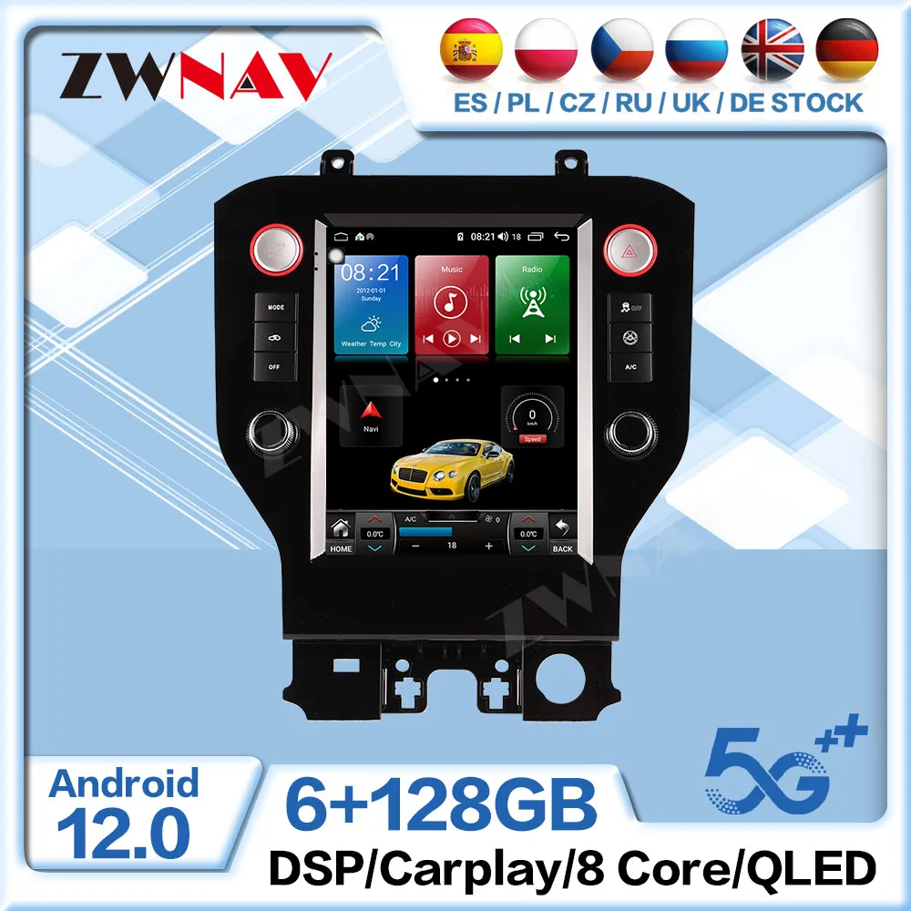 Android 12 Carplay для Ford Mustang 2015 2016 2017 2018 2019 2020 2021 Tesla автомобильный радиоприемник 1 Din мультимедийный плеер Автомобильный сенсорный экран
Android 12 Carplay для Ford Mustang 2015 2016 2017 2018 2019 2020 2021 Tesla автомобильный радиоприемник 1 Din мультимедийный плеер Автомобильный сенсорный экран