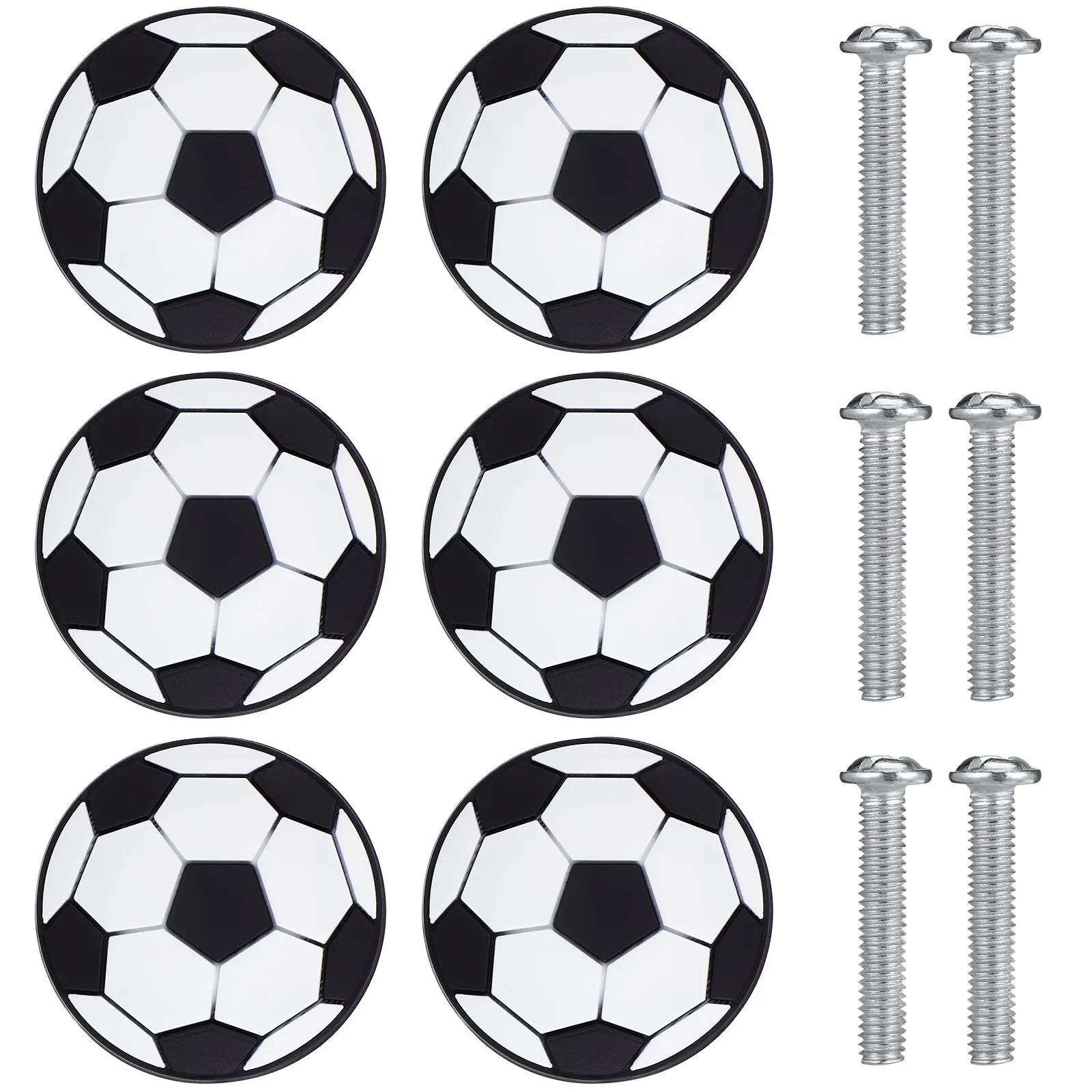 6 Pcs Football Cabinet Handles Zinc Alloy Anti Collision Drawer Knobs for Kids Room Wardrobe Pulls Safe Durable Children Door
6 Pcs Football Cabinet Handles Zinc Alloy Anti Collision Drawer Knobs for Kids Room Wardrobe Pulls Safe Durable Children Door