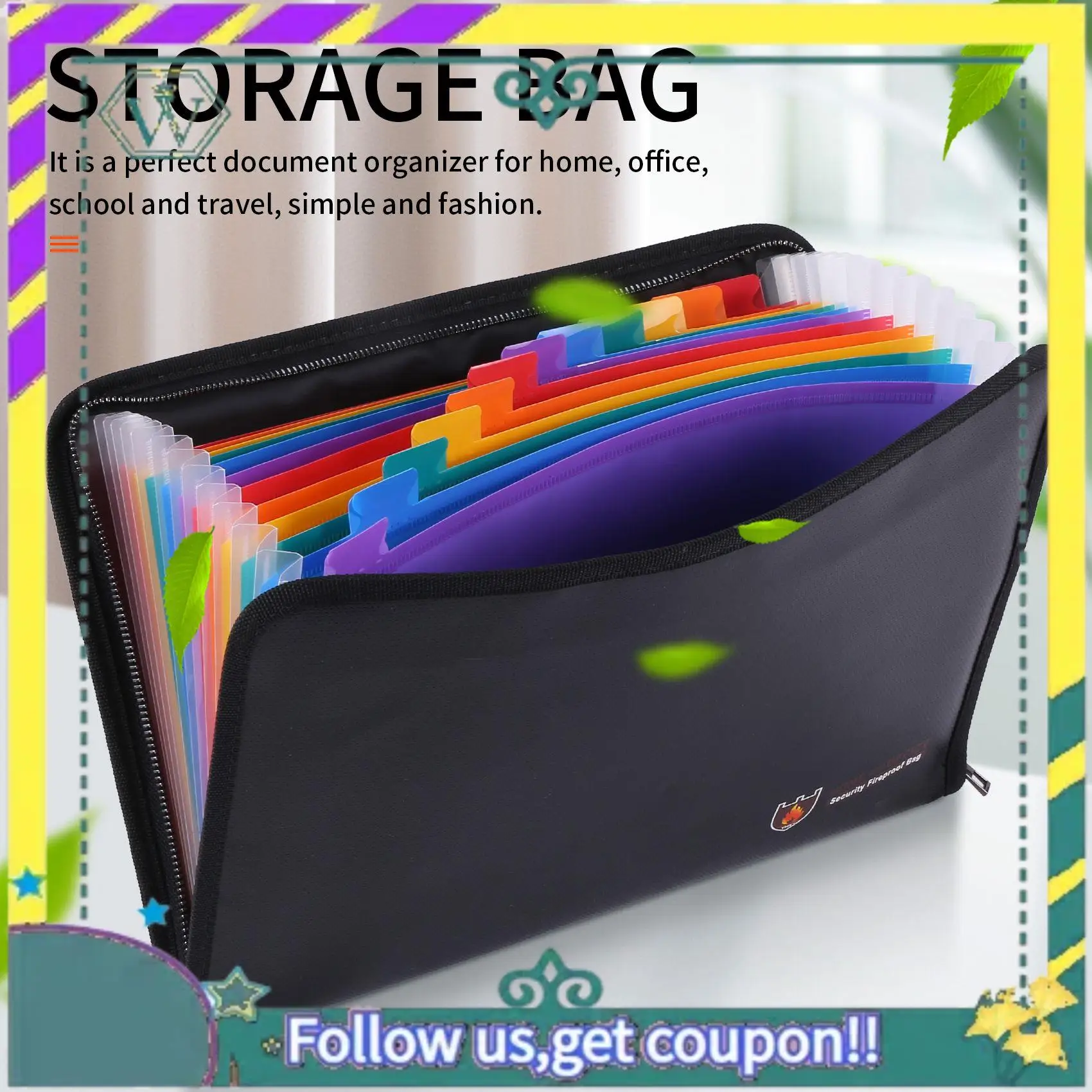 NEW Folder Organizer Water Resistant Fireproof File Folder Letter Size Waterproof Money Document Bag Bills Storage Organizer
NEW Folder Organizer Water Resistant Fireproof File Folder Letter Size Waterproof Money Document Bag Bills Storage Organizer