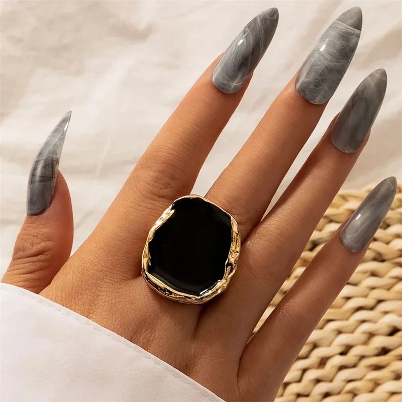 Found Form Bohemian Black Stone Ring Men Women Gothic Oil Drip Large Joint Stainless Steel Punk Charm Jewelry Gift Unisex
Found Form Bohemian Black Stone Ring Men Women Gothic Oil Drip Large Joint Stainless Steel Punk Charm Jewelry Gift Unisex