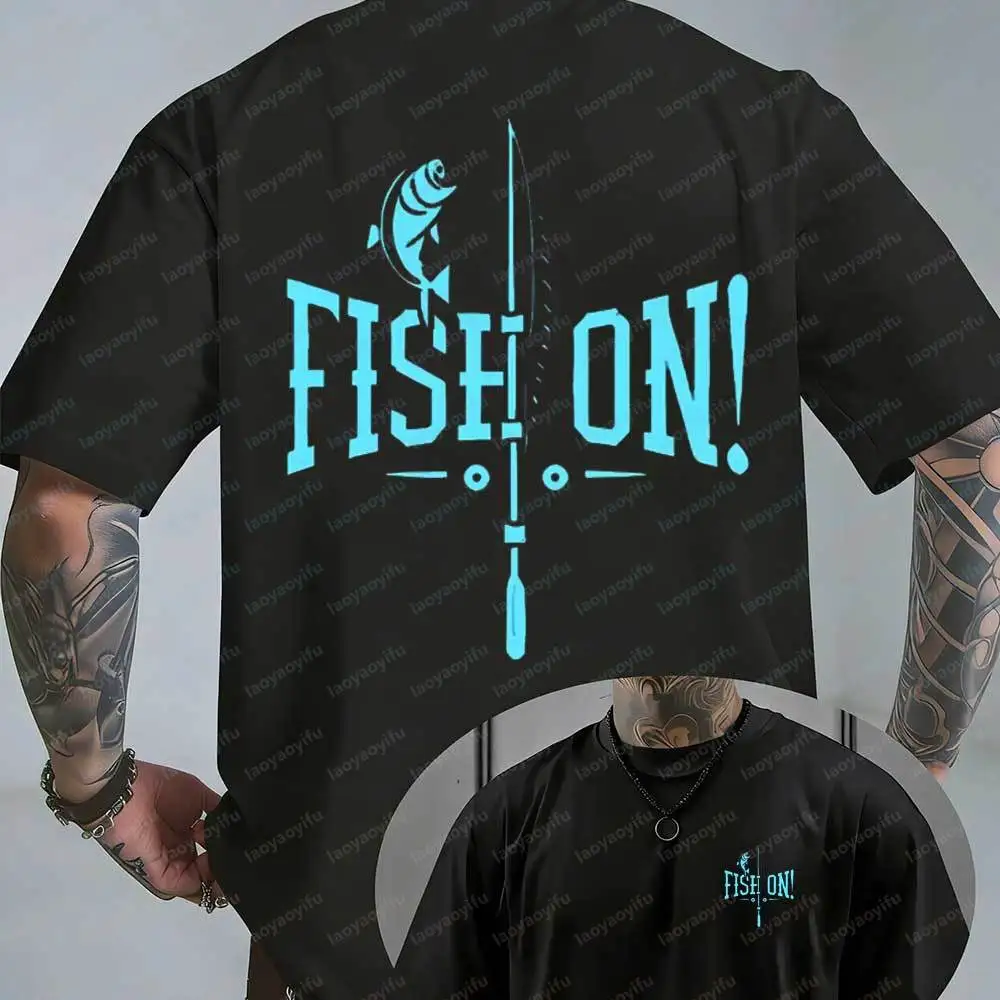 Fish on Fishing T-Shirt Retro Angler Graphic Tee Outdoor Fisherman Rod Print Shirt Gift for Fishing Lovers Cotton Tops for Men
Fish on Fishing T-Shirt Retro Angler Graphic Tee Outdoor Fisherman Rod Print Shirt Gift for Fishing Lovers Cotton Tops for Men