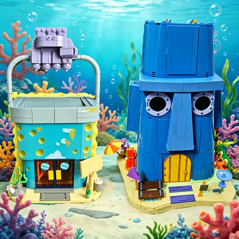 MOC Anime Yellow Sponge The house of Mr. Octopus and Restaurant Bucket Model Bricks Fans Collection Toy Holiday Gift
MOC Anime Yellow Sponge The house of Mr. Octopus and Restaurant Bucket Model Bricks Fans Collection Toy Holiday Gift