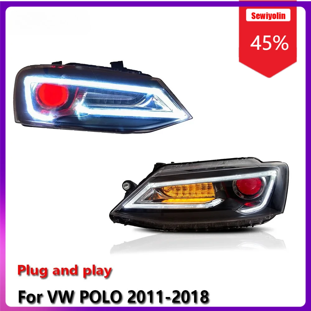 Sewiyolin автомобильные светодиодные фары в сборе для Volkswagen POLO 2011-2018 противотуманные фары DRL тормозной указатель поворота Plug and Play
Sewiyolin автомобильные светодиодные фары в сборе для Volkswagen POLO 2011-2018 противотуманные фары DRL тормозной указатель поворота Plug and Play