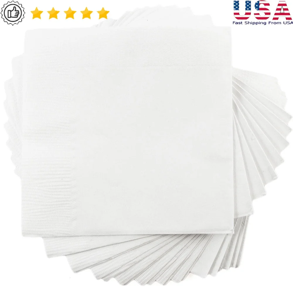 Bulk Disposable 2-Ply Beverage Napkins 5x5 White 480 Count Perfect Parties Events Cocktails Appetizers Desserts Cleanups 
Bulk Disposable 2-Ply Beverage Napkins 5x5 White 480 Count Perfect Parties Events Cocktails Appetizers Desserts Cleanups