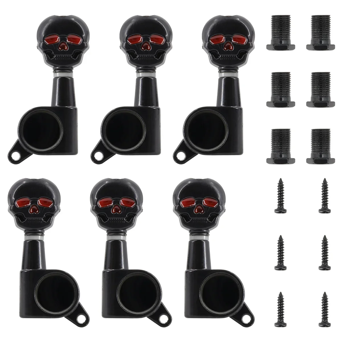 3L3R/6R/6L Black Skull Head Guitar Tuning Pegs Tuners Machine Heads for Electric Guitar Replacement parts
3L3R/6R/6L Black Skull Head Guitar Tuning Pegs Tuners Machine Heads for Electric Guitar Replacement parts