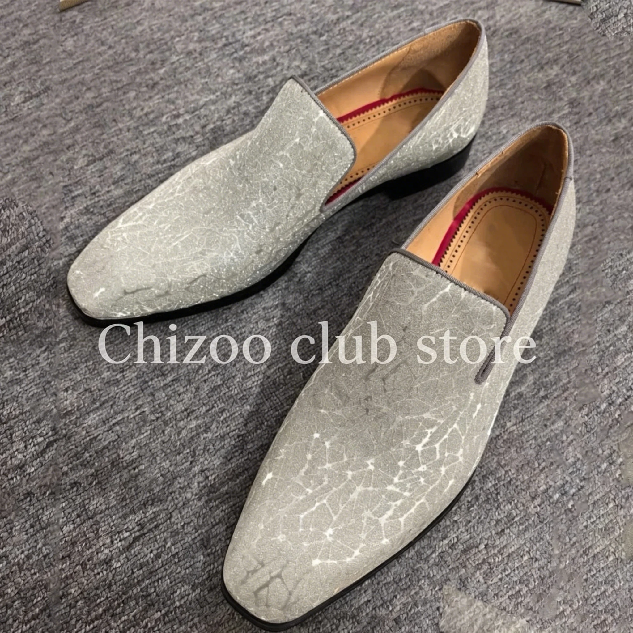 Men's Glitter Loafers Silver Sparkly Slip-on Dress Shoes Square Toe Party Wedding Formal Shoes For Men
Men's Glitter Loafers Silver Sparkly Slip-on Dress Shoes Square Toe Party Wedding Formal Shoes For Men