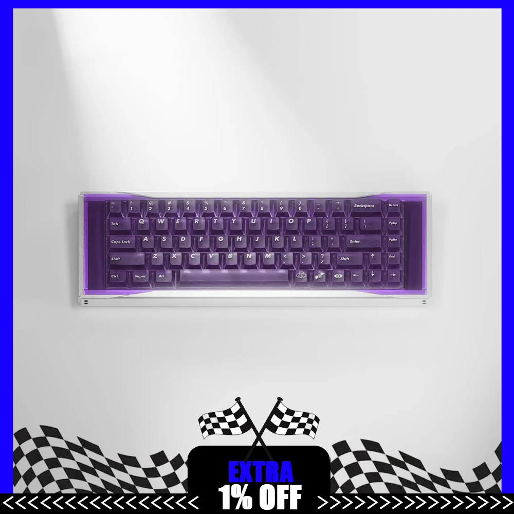 LeleLab SupSup PC Keycaps Purple Fog Permeable Keycap Original Factory Personalized Keyboard Keycaps Customized PC Gifts