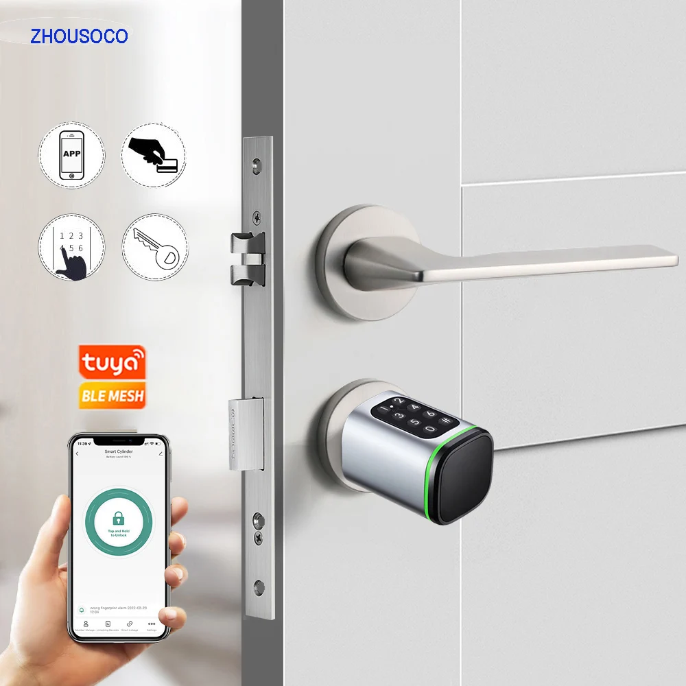 Tuya APP Electronic Lock Digital Password RFID Card Bluetooth TT Lock Euro Cylinder Smart Door Lock Digital Keyless Replace Home
Tuya APP Electronic Lock Digital Password RFID Card Bluetooth TT Lock Euro Cylinder Smart Door Lock Digital Keyless Replace Home