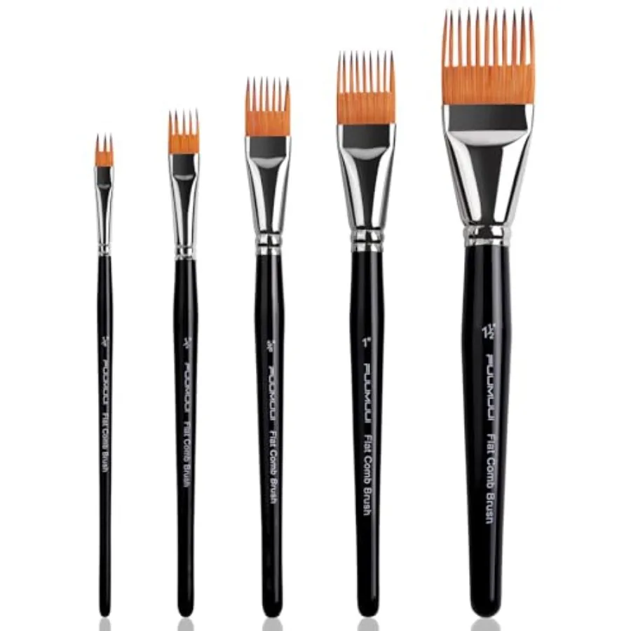 Grainer Brush Set 5pcs Professional Comb Brushes for Unique Texture Painting Perfect for Artists Acrylic Watercolor and Oil
Grainer Brush Set 5pcs Professional Comb Brushes for Unique Texture Painting Perfect for Artists Acrylic Watercolor and Oil