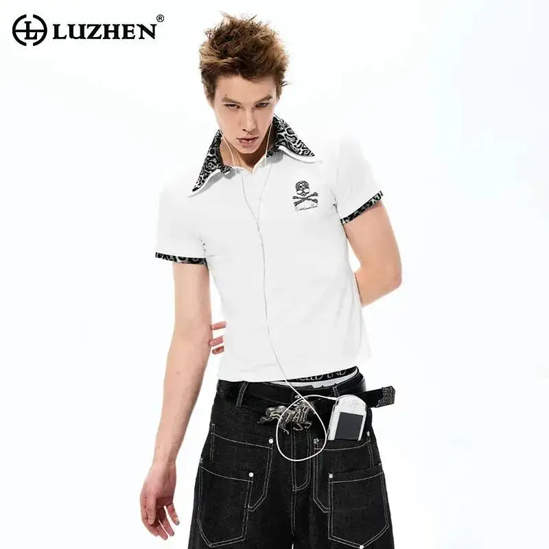 LUZHEN 2026 Summer Original Niche Design Leopard Print Splicing Short Sleeve T-shirts Men's Trendy Slim Fit Casual Tops JY7053
LUZHEN 2026 Summer Original Niche Design Leopard Print Splicing Short Sleeve T-shirts Men's Trendy Slim Fit Casual Tops JY7053
