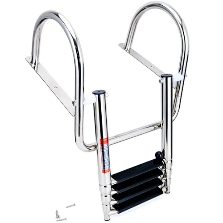 【Spot goods】4-Step Stainless Steel Pontoon Boat Ladder - Foldable Telescoping Rear Entry Swim Deck Ladder with Wide Pedals and
【Spot goods】4-Step Stainless Steel Pontoon Boat Ladder - Foldable Telescoping Rear Entry Swim Deck Ladder with Wide Pedals and