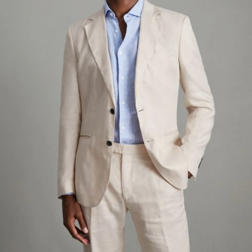 Summer Linen Beige Elegant Men Suits Casual Slim Fit Blazers Hombre Notch Lapel High Quality Custom 2 Piece Set Costume Homme
Summer Linen Beige Elegant Men Suits Casual Slim Fit Blazers Hombre Notch Lapel High Quality Custom 2 Piece Set Costume Homme