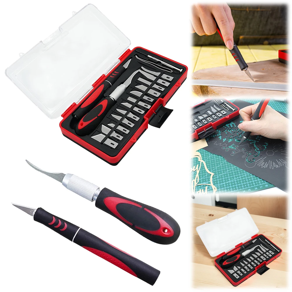 18Pcs Craft SK5 Steel Blades Carving Set Craft Engraving Cutter Set for Art Modeling Scrapbooking Sculpture
18Pcs Craft SK5 Steel Blades Carving Set Craft Engraving Cutter Set for Art Modeling Scrapbooking Sculpture