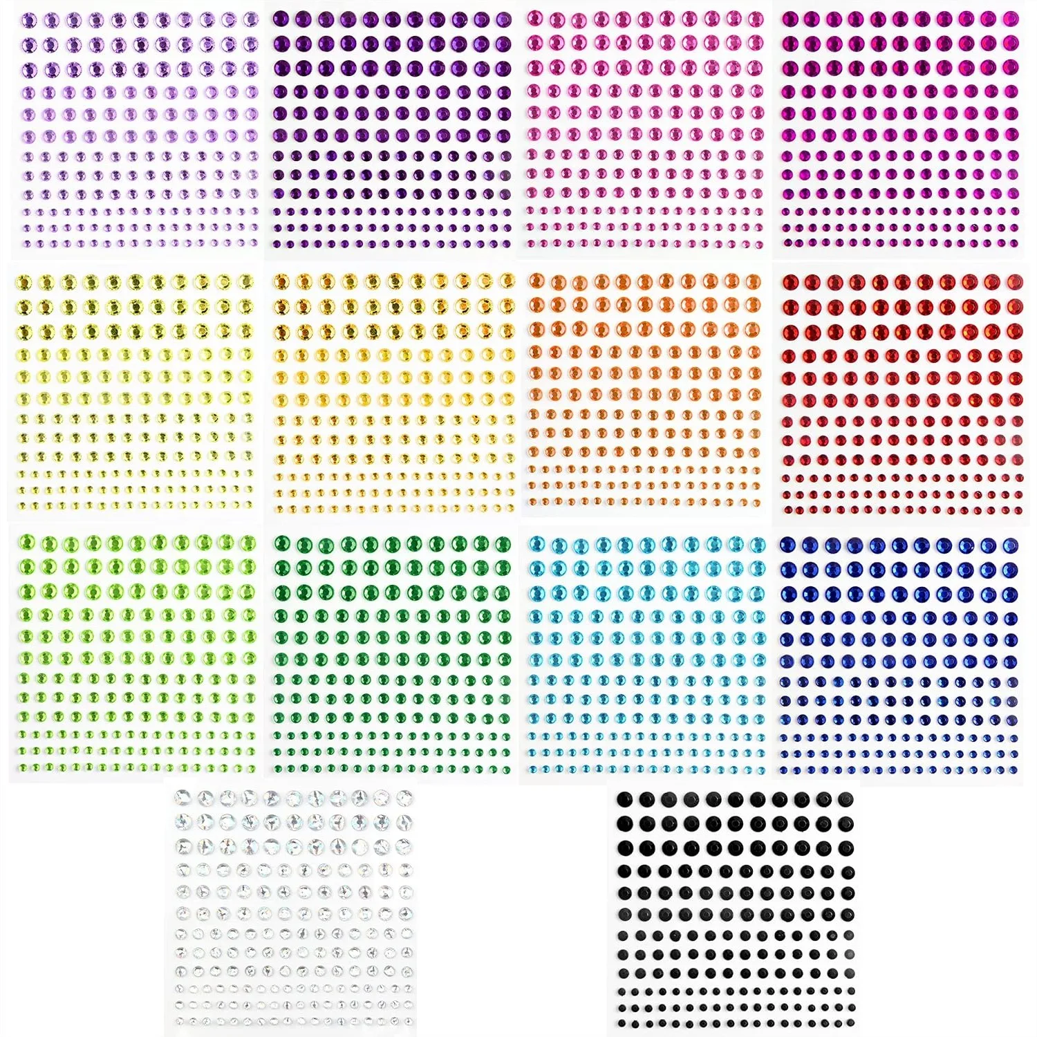 2310 Pcs Self Adhesive Rhinestone Gem Stickers for Face Nails Body Makeup Festival, 4 Size 14 Sheets Bling Jewels for DIY Kids
2310 Pcs Self Adhesive Rhinestone Gem Stickers for Face Nails Body Makeup Festival, 4 Size 14 Sheets Bling Jewels for DIY Kids