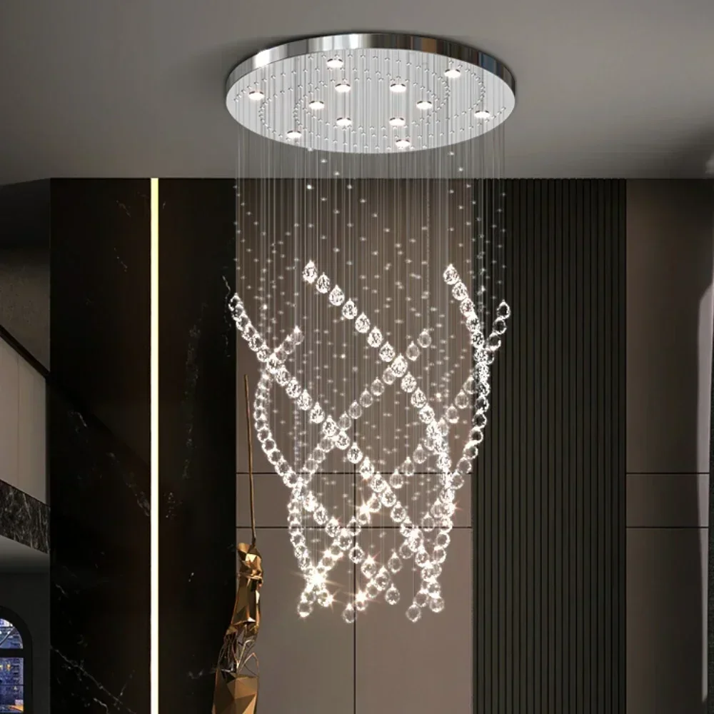 T Crystal Chandelier Modern Villa Duplex Building Jump Floor Lamp in the Living Room High-End Hotel Lobby Decoration Lamps
T Crystal Chandelier Modern Villa Duplex Building Jump Floor Lamp in the Living Room High-End Hotel Lobby Decoration Lamps