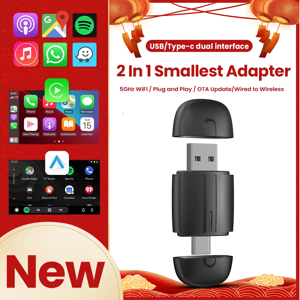 Проводной адаптер Carplay для Wireles Android AutoAd USB Type-c Bluetooth-адаптер Wi-Fi 2в1 Dongle для Porsche Toyota Renault Haval Chery
Проводной адаптер Carplay для Wireles Android AutoAd USB Type-c Bluetooth-адаптер Wi-Fi 2в1 Dongle для Porsche Toyota Renault Haval Chery
