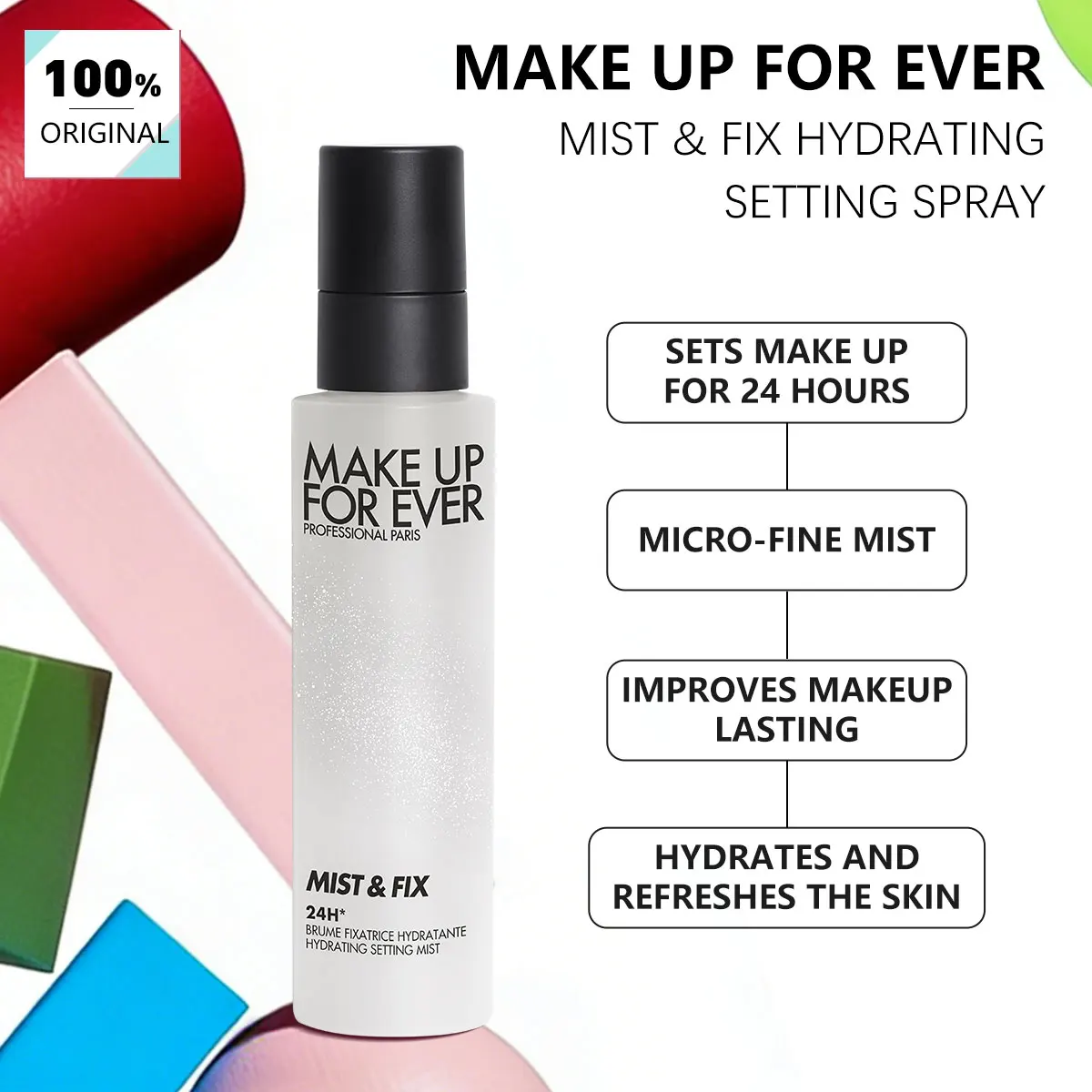 MAKE UP FOR EVER Mist & Fix,Hydrating & Oil-Control,Non-Sticky & Quick-Drying,Post-Makeup Touch-up,Humidity-Resistant,Refreshing
MAKE UP FOR EVER Mist & Fix,Hydrating & Oil-Control,Non-Sticky & Quick-Drying,Post-Makeup Touch-up,Humidity-Resistant,Refreshing