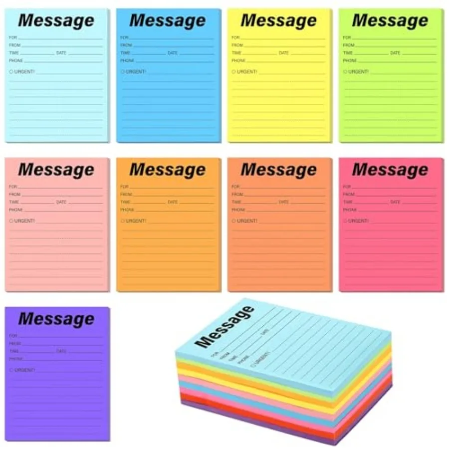 9 Pcs Phone Messge Sticky Notes Self dhesive Record Pd for Home Office Work Cll School Supplies 5.1 X 3.94inch ssorted Neon Col
9 Pcs Phone Messge Sticky Notes Self dhesive Record Pd for Home Office Work Cll School Supplies 5.1 X 3.94inch ssorted Neon Col
