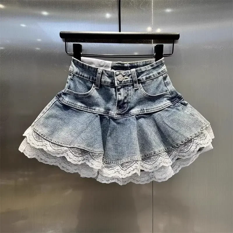Sweet Patchwork Ruffle Denim Skirts 2026 Spring New High Waist A Line Puffy Mini Skirt Sexy Korea Chic Streetwear Outfits Women
Sweet Patchwork Ruffle Denim Skirts 2026 Spring New High Waist A Line Puffy Mini Skirt Sexy Korea Chic Streetwear Outfits Women