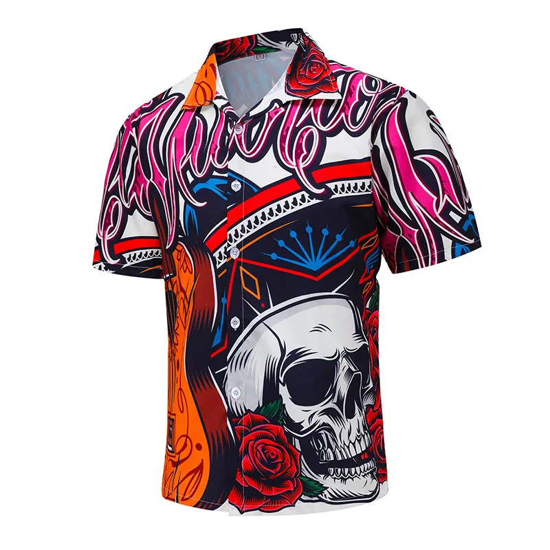 Summer Short-sleeved Shirt Men's Rock Hip-hop Printed Quick-drying Loose T-shirt Hawaii Beach Vacation Travel Clothing for Men
Summer Short-sleeved Shirt Men's Rock Hip-hop Printed Quick-drying Loose T-shirt Hawaii Beach Vacation Travel Clothing for Men