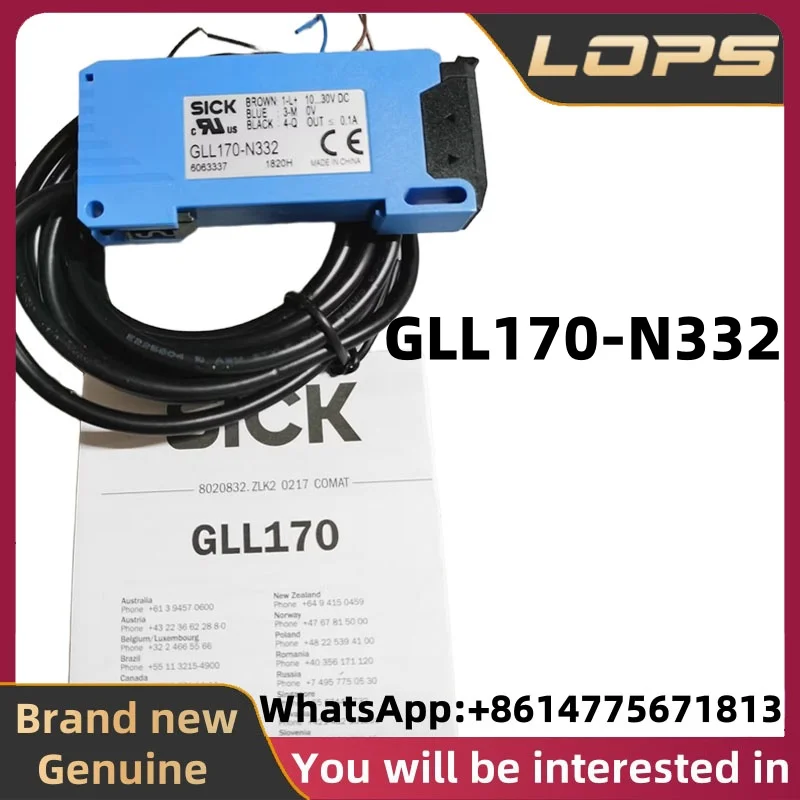 GLL170-N332 Brand New Original SICK Sensor 6063337 Fiber Amplifier Suitable for Industrial Automation Control Systems
GLL170-N332 Brand New Original SICK Sensor 6063337 Fiber Amplifier Suitable for Industrial Automation Control Systems