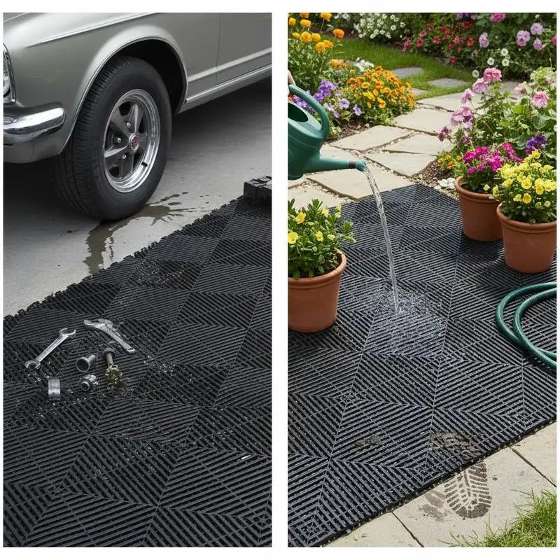Free Shipping-Splicing Floor Tiles 12” x 12” For Garage Garden Kitchen, Modular Cushion Drainage Design 24 Pcs Black PP Material
Free Shipping-Splicing Floor Tiles 12” x 12” For Garage Garden Kitchen, Modular Cushion Drainage Design 24 Pcs Black PP Material