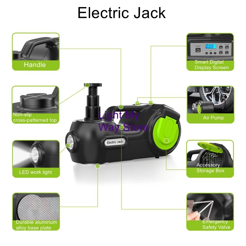 5-Ton Electric Hydraulic Jack Multi-Function Air Pump 12V for Cars & SUVs Off-Road Tire Change Tool
5-Ton Electric Hydraulic Jack Multi-Function Air Pump 12V for Cars & SUVs Off-Road Tire Change Tool