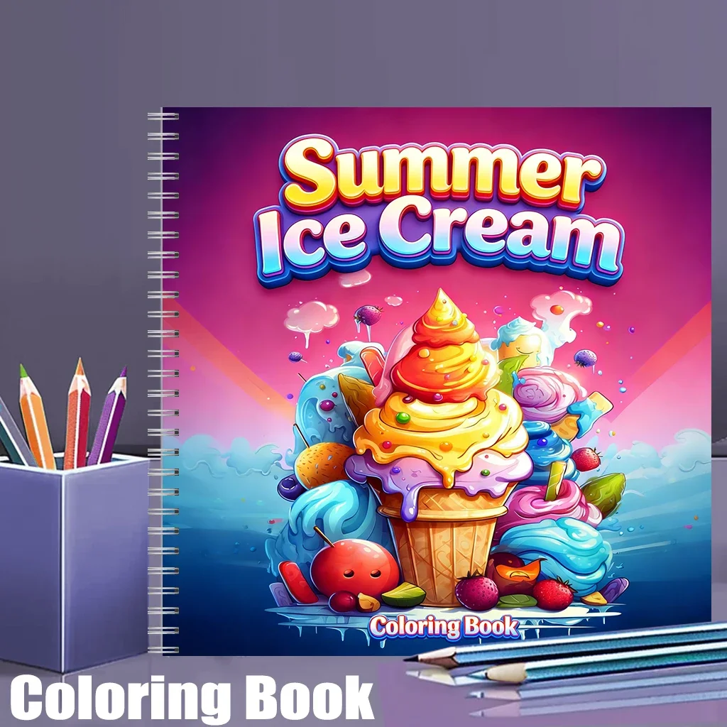 Summer Ice Cream Coloring Book for Adults, Cute Drawing Book, Stress Relief, Birthday Gift & Back to School Art Supplies
Summer Ice Cream Coloring Book for Adults, Cute Drawing Book, Stress Relief, Birthday Gift & Back to School Art Supplies