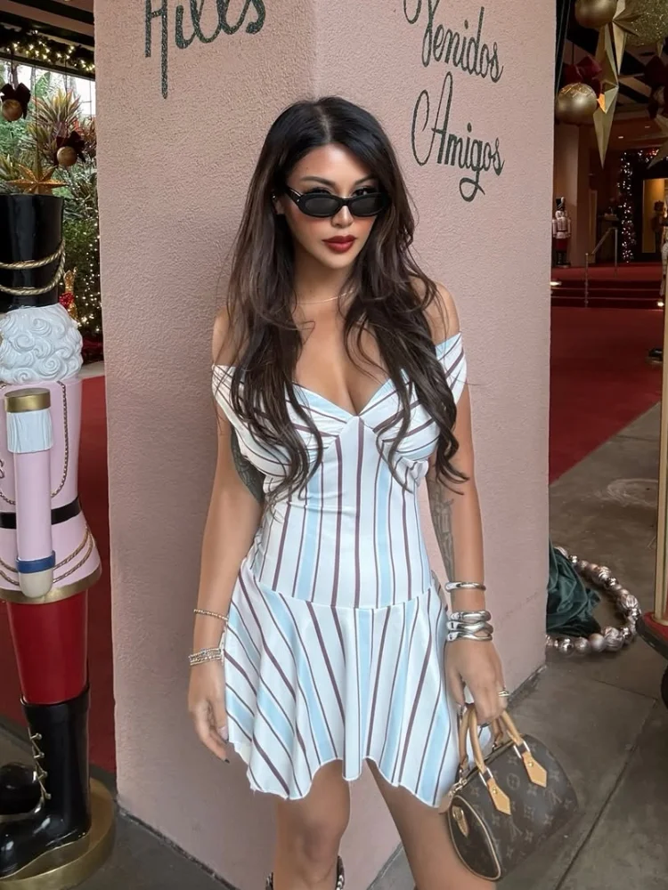 Sexy Off Shoulder Sleeveless Women Mini Dress Chic Backless V-neck Slim Fit A-line Vestidos 2026 Summer New Lady Holiday Outfits
Sexy Off Shoulder Sleeveless Women Mini Dress Chic Backless V-neck Slim Fit A-line Vestidos 2026 Summer New Lady Holiday Outfits