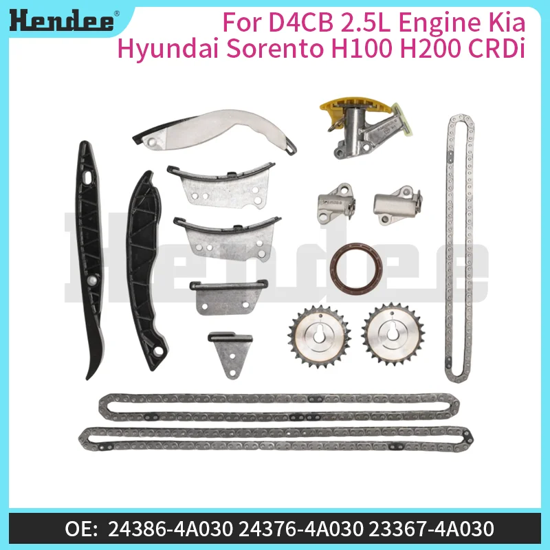 Timing Chain Kit For D4CB 2.5L Engine Kia Hyundai Sorento H100 H200 CRDi,Automotive Parts OE:24351-4A020/06D.98L,24387-4A030
Timing Chain Kit For D4CB 2.5L Engine Kia Hyundai Sorento H100 H200 CRDi,Automotive Parts OE:24351-4A020/06D.98L,24387-4A030