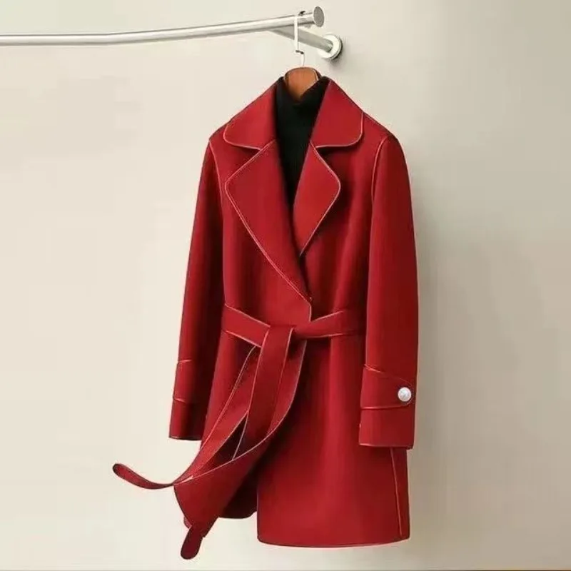 2023 Autumn Winter New Double-sided Cashmere Hepburn Wind Coat Women High-end Temperament Slim Mid-length Lace Decorative Top
2023 Autumn Winter New Double-sided Cashmere Hepburn Wind Coat Women High-end Temperament Slim Mid-length Lace Decorative Top