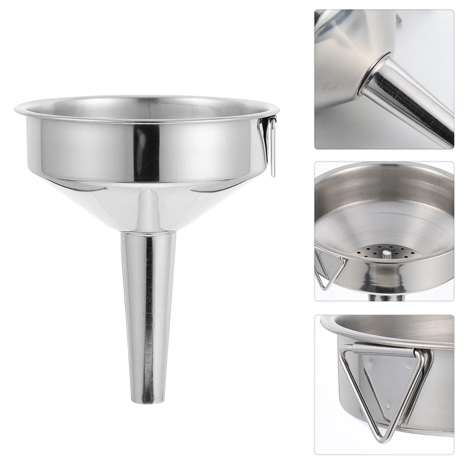 Large Mouth Stainless Steel Funnel For Oil Wine Sauce Liquid Transferring Kitchen Home Use Practical Filling Tool
Large Mouth Stainless Steel Funnel For Oil Wine Sauce Liquid Transferring Kitchen Home Use Practical Filling Tool