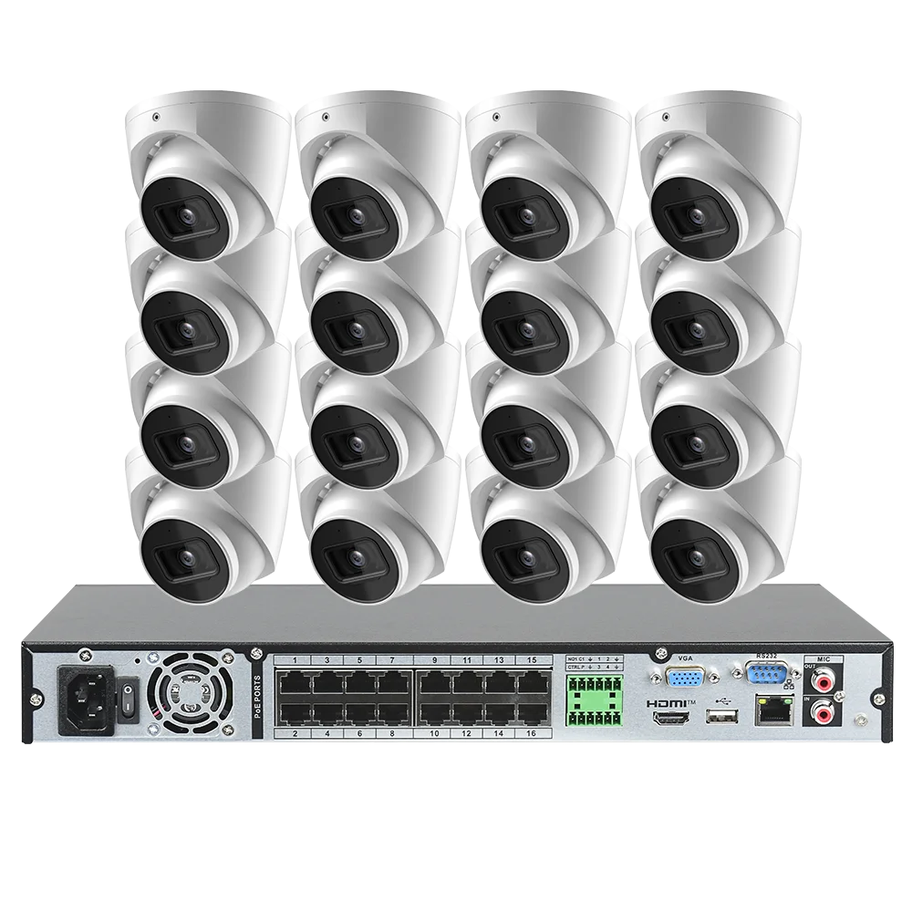 H.265+PoE Video Surveillance Cameras System Metal 16 Ports 16CH CCTV NVR Person/Vehicle Detect 4MP Out/Indoor Security IP Cam
H.265+PoE Video Surveillance Cameras System Metal 16 Ports 16CH CCTV NVR Person/Vehicle Detect 4MP Out/Indoor Security IP Cam