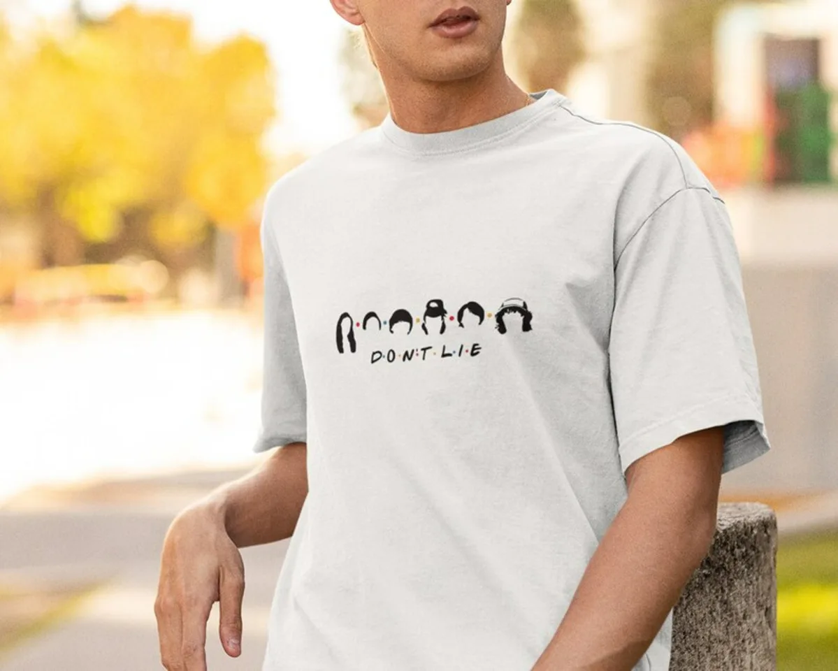 Friends Don’t Lie T-Shirt Weird Kid And Monster Graphic Tee Funny Trendy Streetwear Unisex Top
Friends Don’t Lie T-Shirt Weird Kid And Monster Graphic Tee Funny Trendy Streetwear Unisex Top