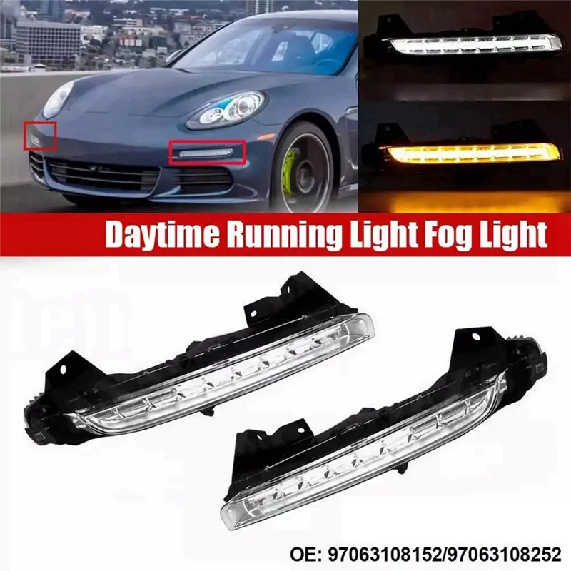A11M-Car Front Bumper LED Daytime Running Light DRL Turn Signal Lamp For Porsche Panamera 2014-2017
A11M-Car Front Bumper LED Daytime Running Light DRL Turn Signal Lamp For Porsche Panamera 2014-2017