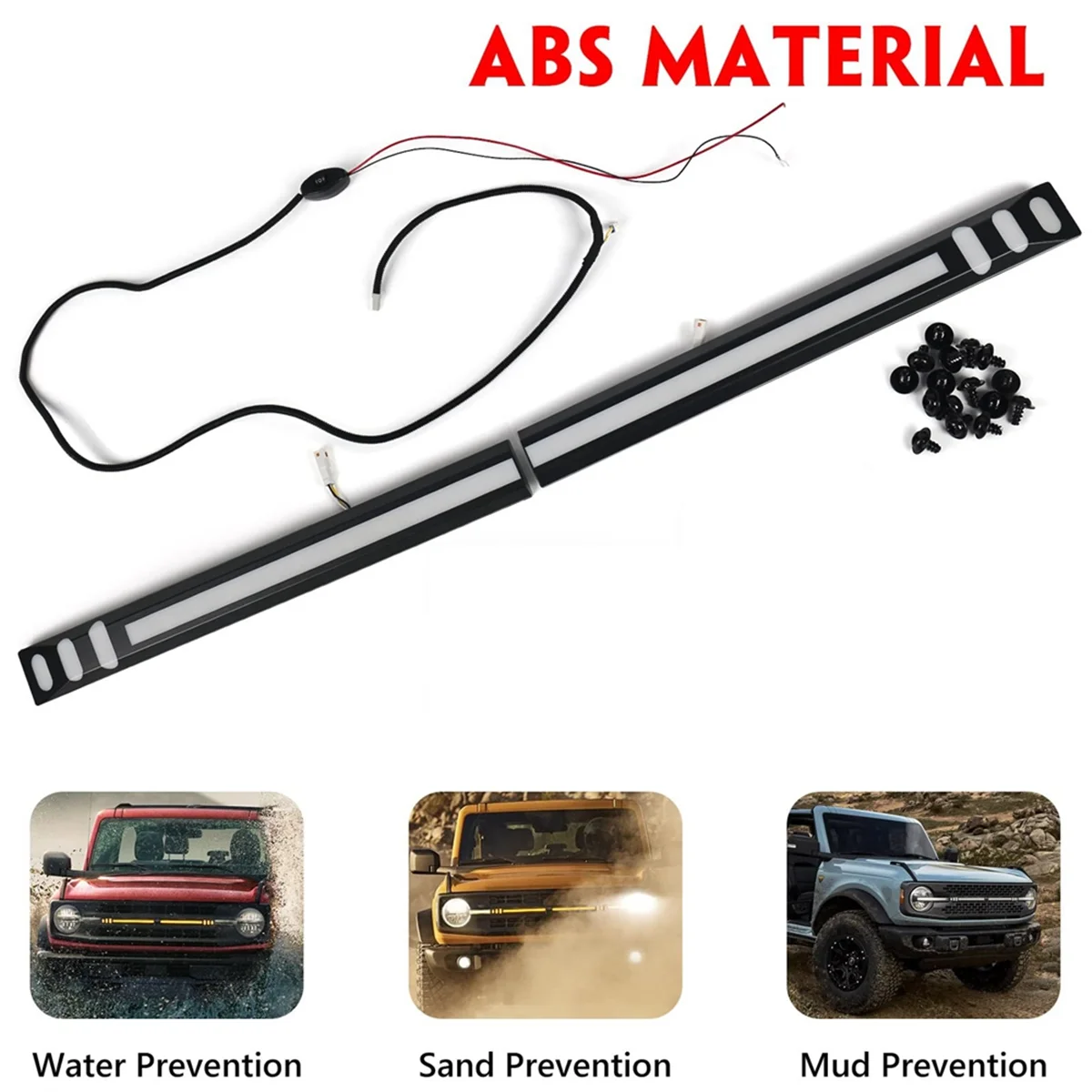 HIGH-Grille Light Strip for Ford Bronco 2021 2022 2023 Accessories, Hood Grille LED Dynamic Lights (Straight Line
HIGH-Grille Light Strip for Ford Bronco 2021 2022 2023 Accessories, Hood Grille LED Dynamic Lights (Straight Line