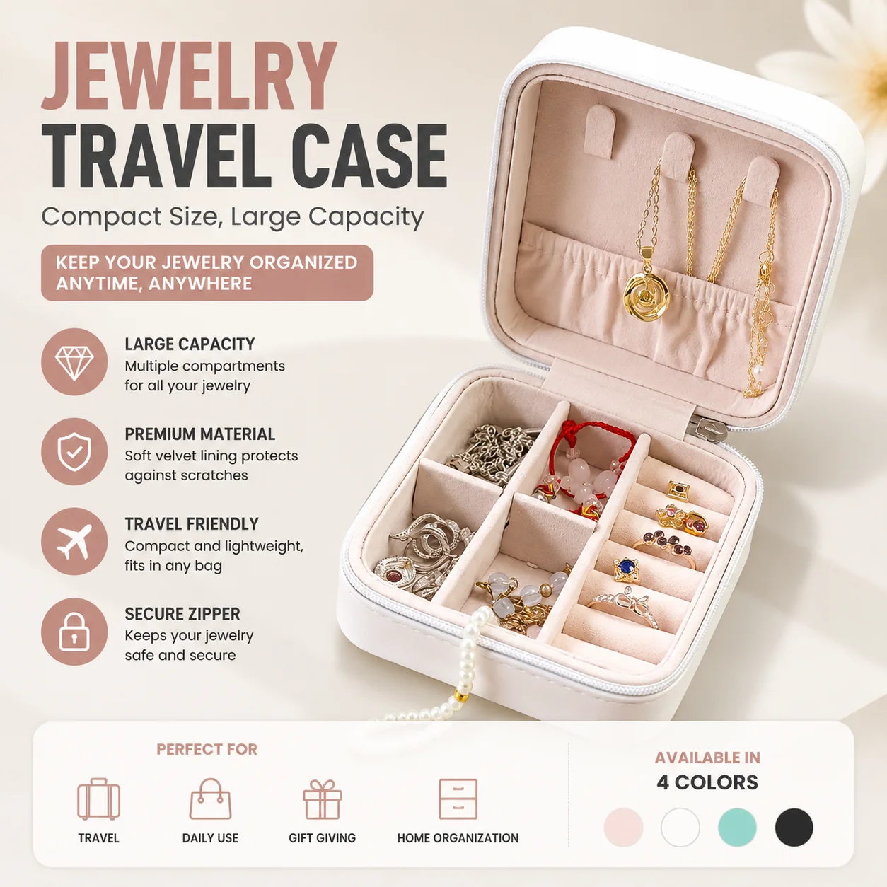 Mini Jewelry Box PU Material Compact and Portable Jewelry Storage Box Earnail Jewelry Box Pearl Nail Art Simple
Mini Jewelry Box PU Material Compact and Portable Jewelry Storage Box Earnail Jewelry Box Pearl Nail Art Simple