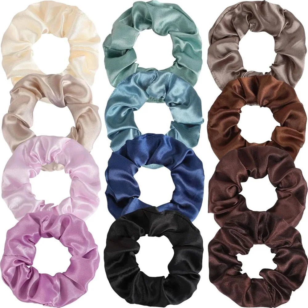 US Shipping 12 Pcs Satin Silk Scrunchies Soft Hair Ties for Women Girls Thick Elastic Ponytail Holders Hair Bands Wrist
US Shipping 12 Pcs Satin Silk Scrunchies Soft Hair Ties for Women Girls Thick Elastic Ponytail Holders Hair Bands Wrist