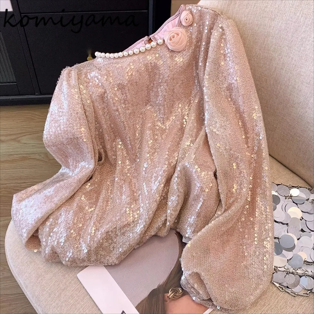 Bling Sequin 2025 Shirts & Blouses Beades Flower Ropa De Mujer Long Sleeve Blusas Elegant Loose Camisas Autumn Woman Clothing
Bling Sequin 2025 Shirts & Blouses Beades Flower Ropa De Mujer Long Sleeve Blusas Elegant Loose Camisas Autumn Woman Clothing