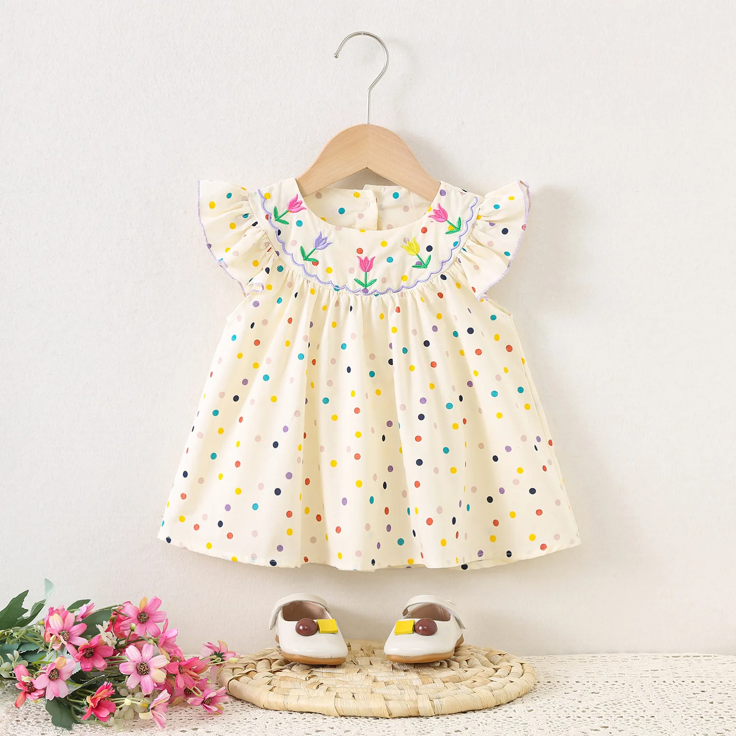 Girl Kid's Dress Summer Floral And All Over Printed Spot Bat Sleeve Baby Girl Dress Cute Casual Baby Girl Clothes
Girl Kid's Dress Summer Floral And All Over Printed Spot Bat Sleeve Baby Girl Dress Cute Casual Baby Girl Clothes