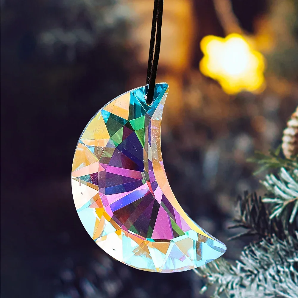 Crystal AB Color Moon Sun Catcher Prisma Rainbow Pendant Chandelier Glass Outdoor Garden Decoration for Christmas and New Year
Crystal AB Color Moon Sun Catcher Prisma Rainbow Pendant Chandelier Glass Outdoor Garden Decoration for Christmas and New Year