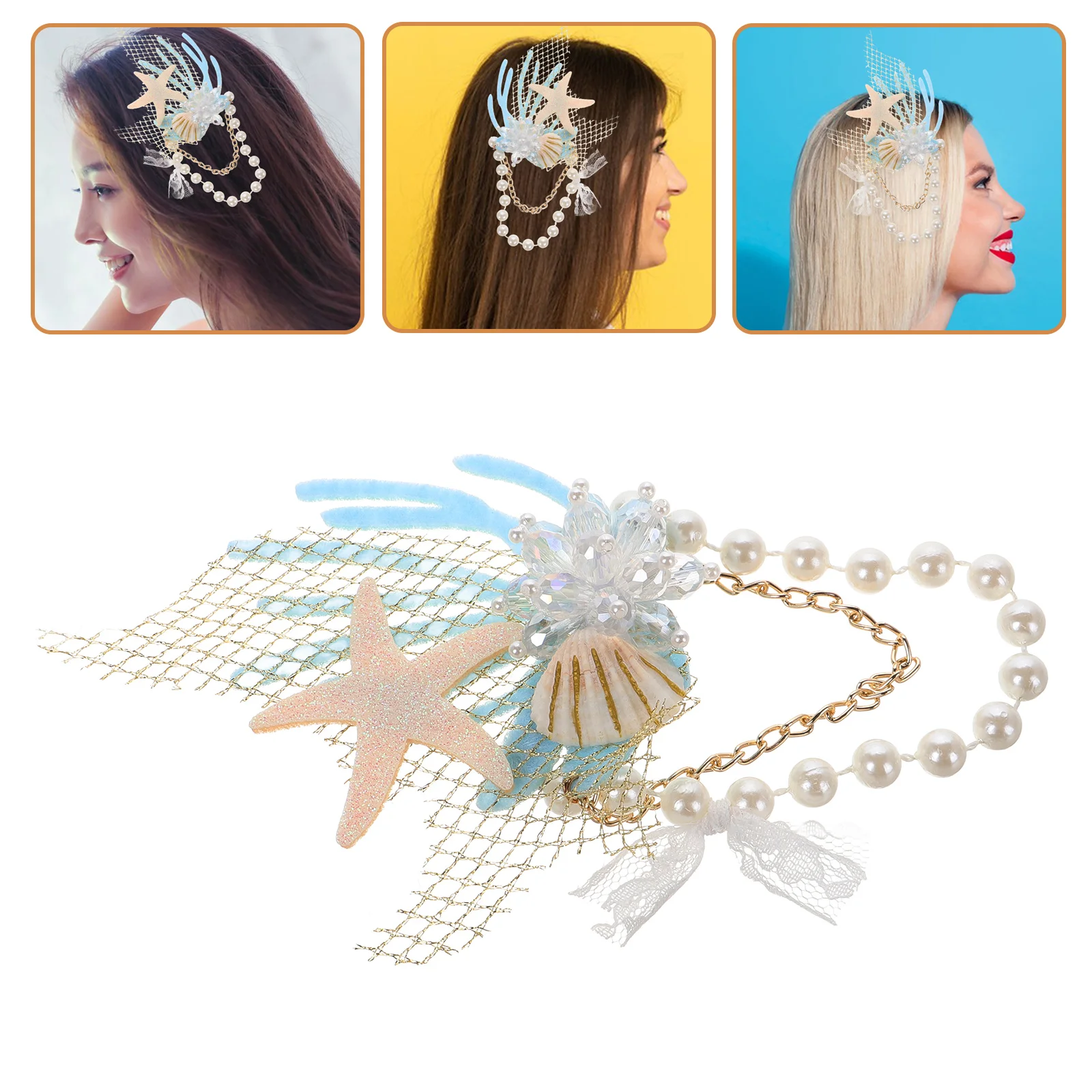 Bobby Pins Round Breast Ring Mermaid Rhinestone Hair Clip Seaside Golden Necklace
Bobby Pins Round Breast Ring Mermaid Rhinestone Hair Clip Seaside Golden Necklace
