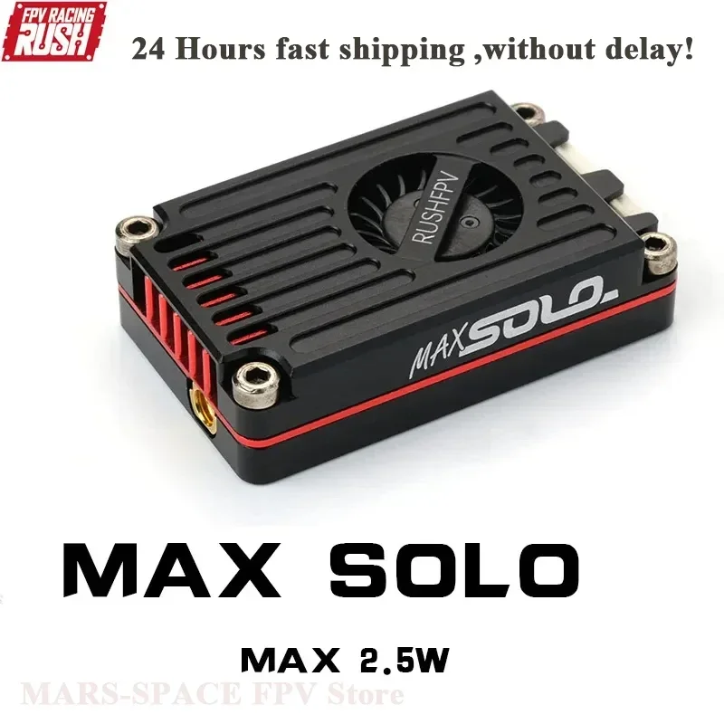RUSH TANK MAX SOLO 5.8GHz 2.5W High Power 48CH VTX Video Transmitter with CNC shell for RC FPV Long Range Fixed-wing Drones DIY
RUSH TANK MAX SOLO 5.8GHz 2.5W High Power 48CH VTX Video Transmitter with CNC shell for RC FPV Long Range Fixed-wing Drones DIY